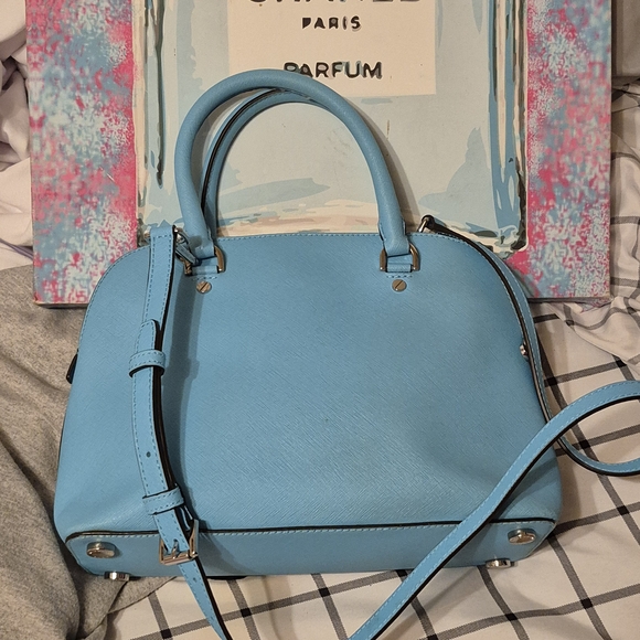 Michael Kors Cindy Large Dome Sachel/ Crossbody Turquoise Women's Bag - Picture 6 of 13